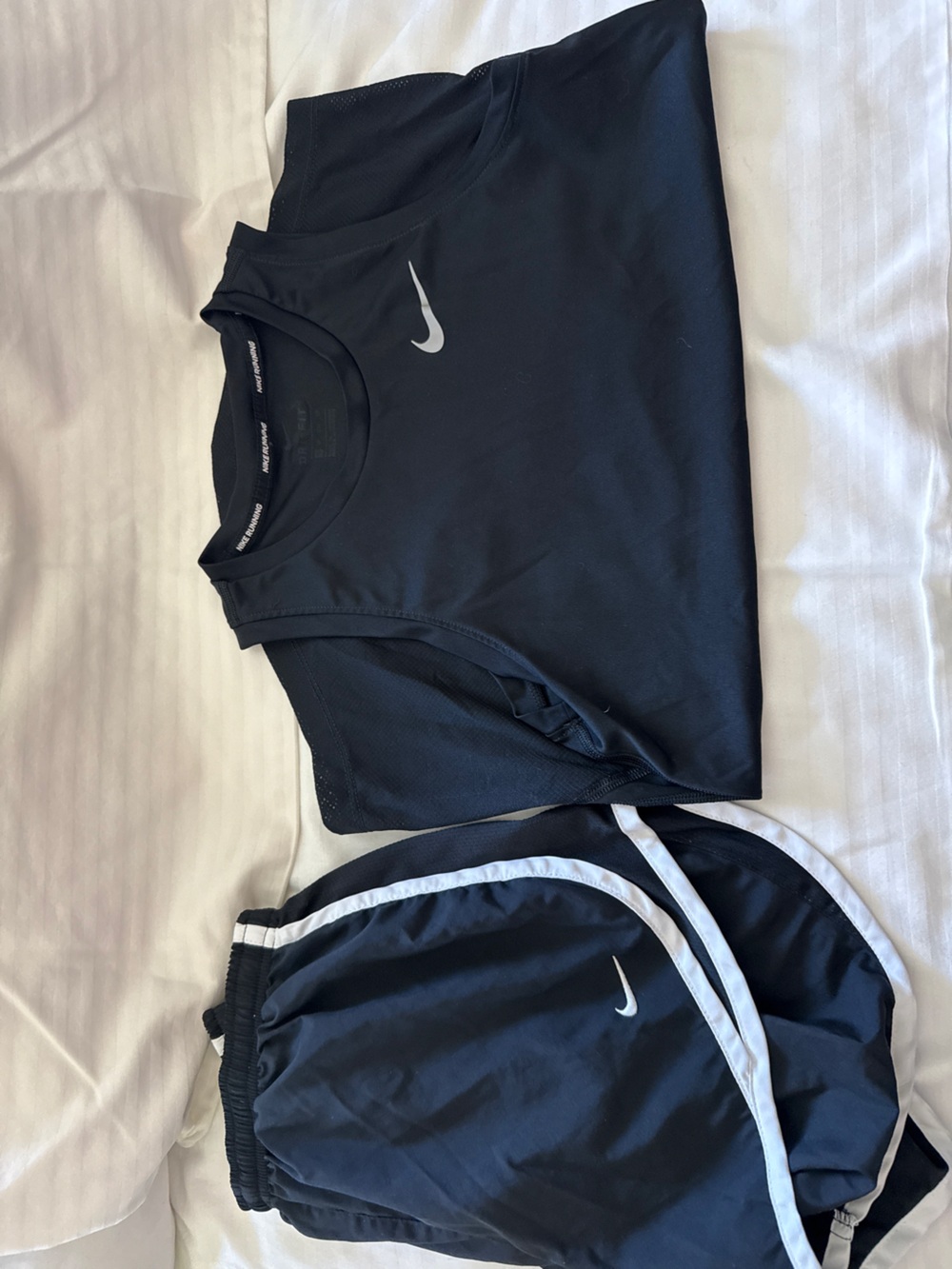 Nike Black Performance Sleeveless Training Top and running shorts
